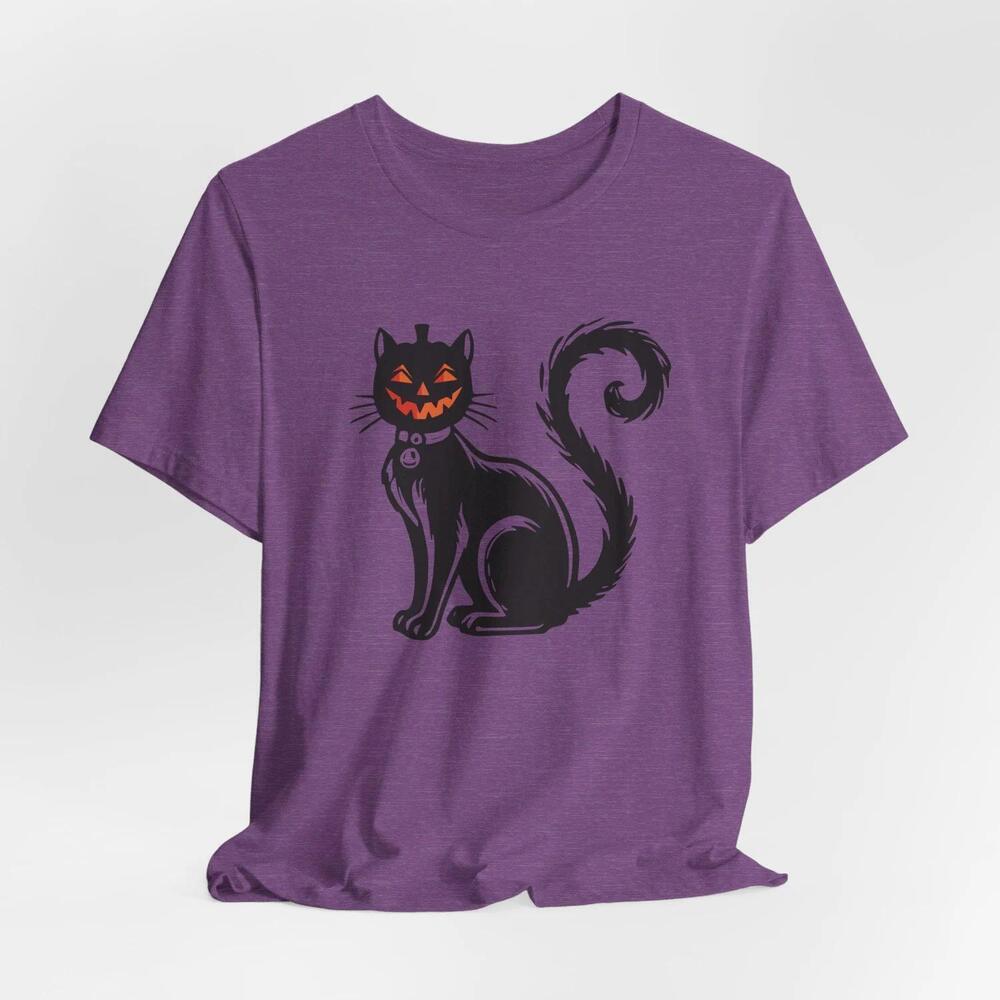 Black Cat Halloween Shirt, Spooky Cat-O-Lantern Tee, Funny Pumpkin Shirt